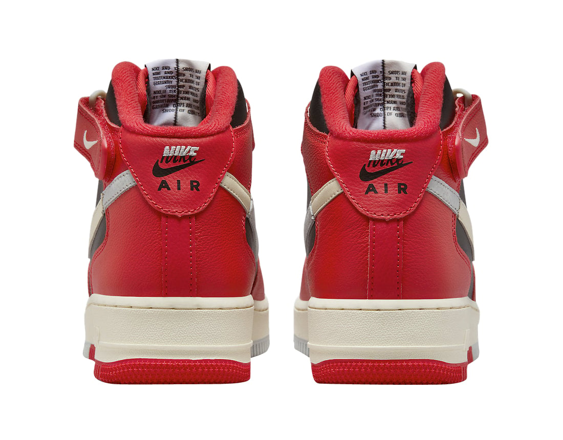 Nike Air Force 1 Mid Split Black Red - Image 5