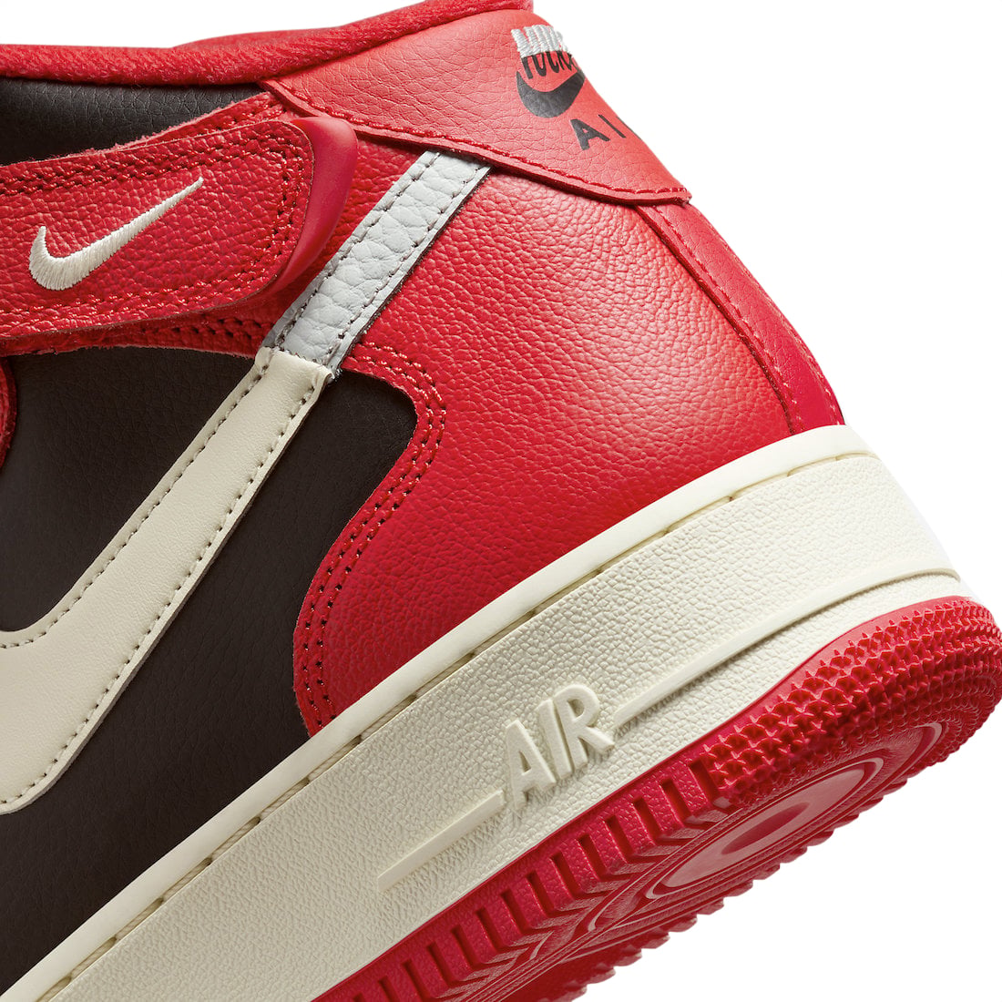 Nike Air Force 1 Mid Split Black Red - Image 8