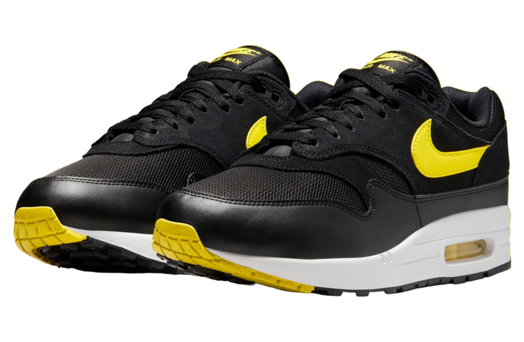 Nike Air Max 1 Black / Opti Yellow - Image 2