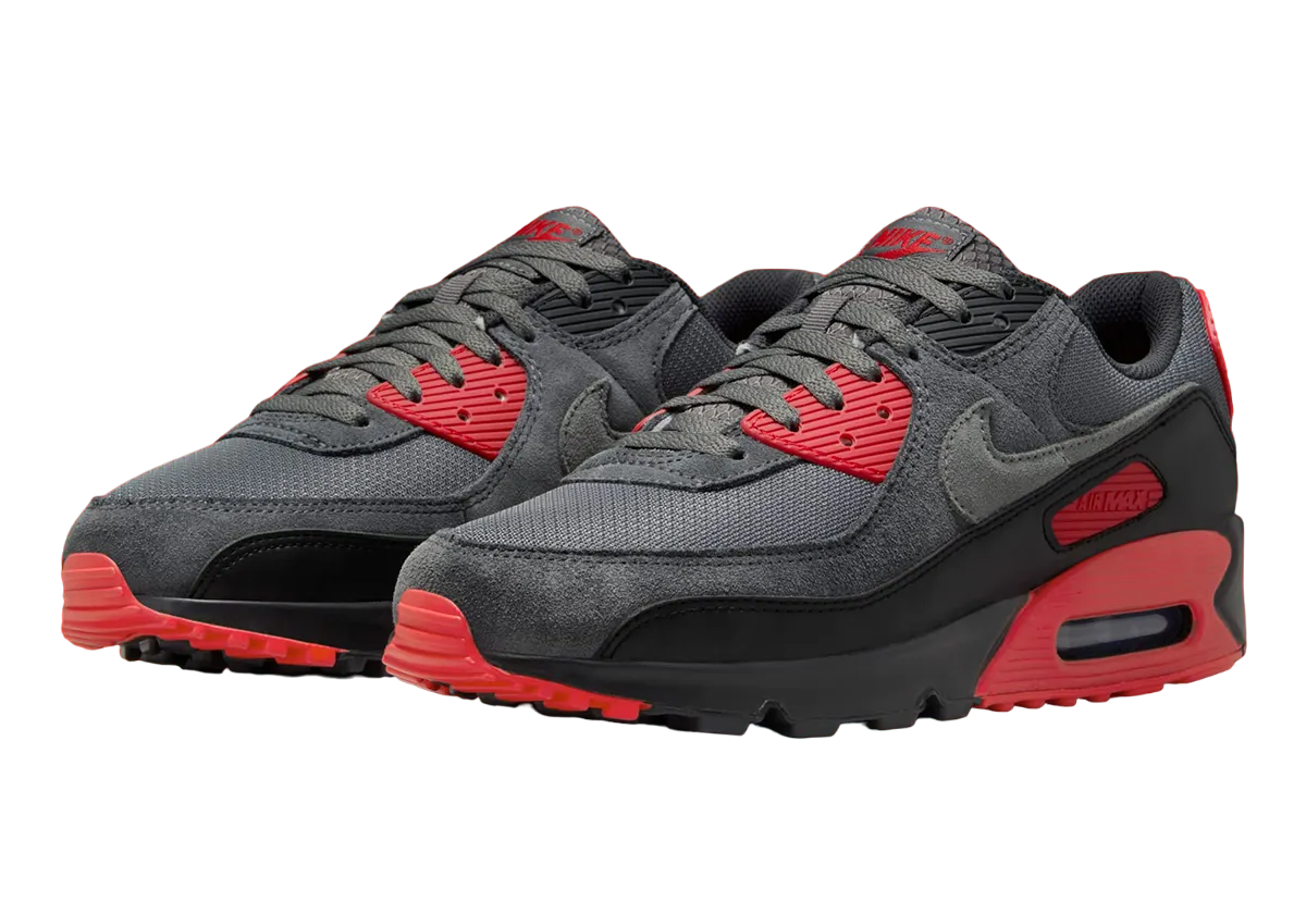 Nike Air Max 90 Grey / Red - Image 2