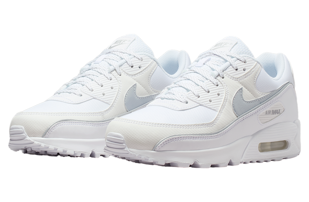 Nike Air Max 90 Premium White / Metallic Silver - Image 5