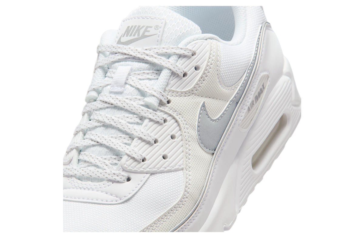 Nike Air Max 90 Premium White / Metallic Silver - Image 7