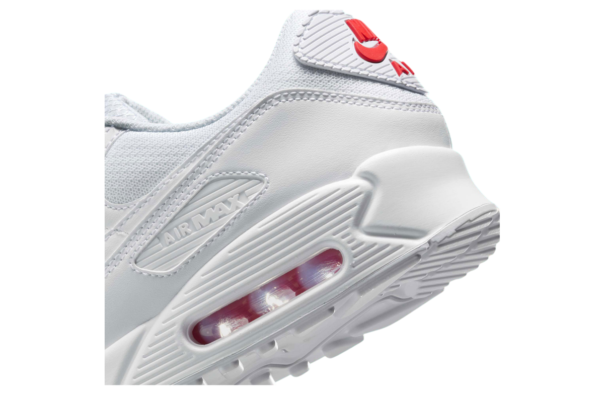 Nike Air Max 90 White / Light Crimson - Image 7