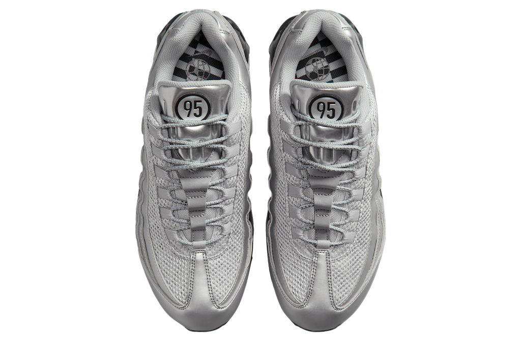 Nike Air Max 95 Big Bubble Metallic Silver / Black - Image 4