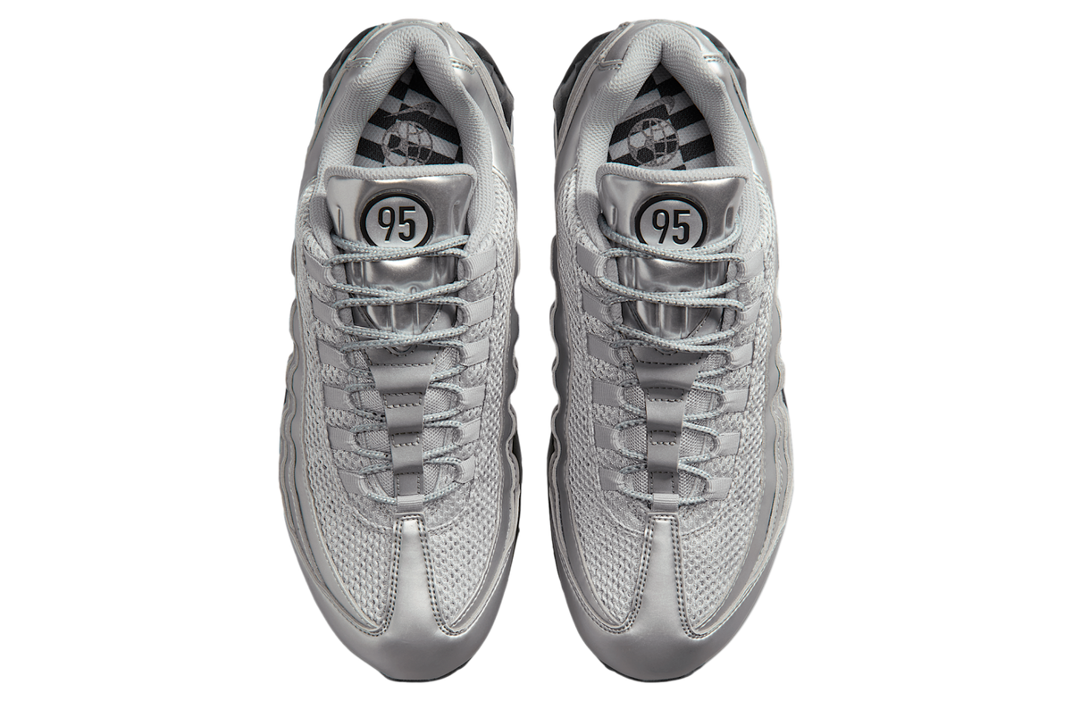 Nike Air Max 95 Big Bubble Metallic Silver / Black - Image 4
