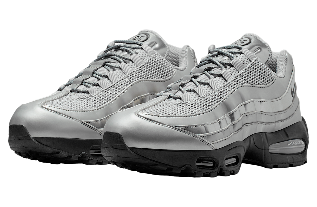 Nike Air Max 95 Big Bubble Metallic Silver / Black - Image 5