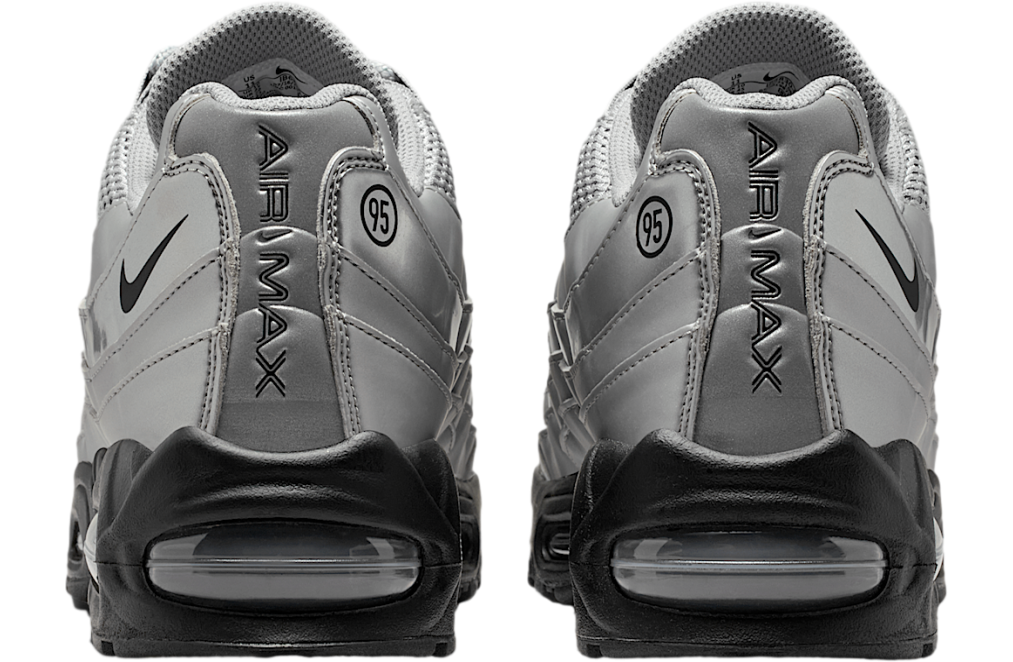Nike Air Max 95 Big Bubble Metallic Silver / Black - Image 6