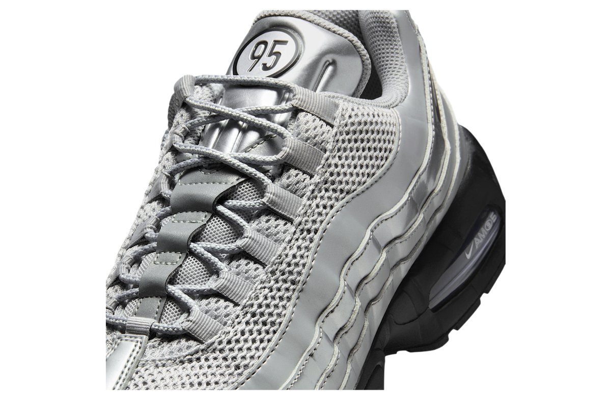 Nike Air Max 95 Big Bubble Metallic Silver / Black - Image 7