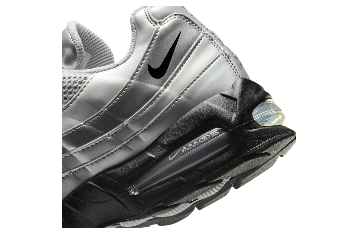Nike Air Max 95 Big Bubble Metallic Silver / Black - Image 8