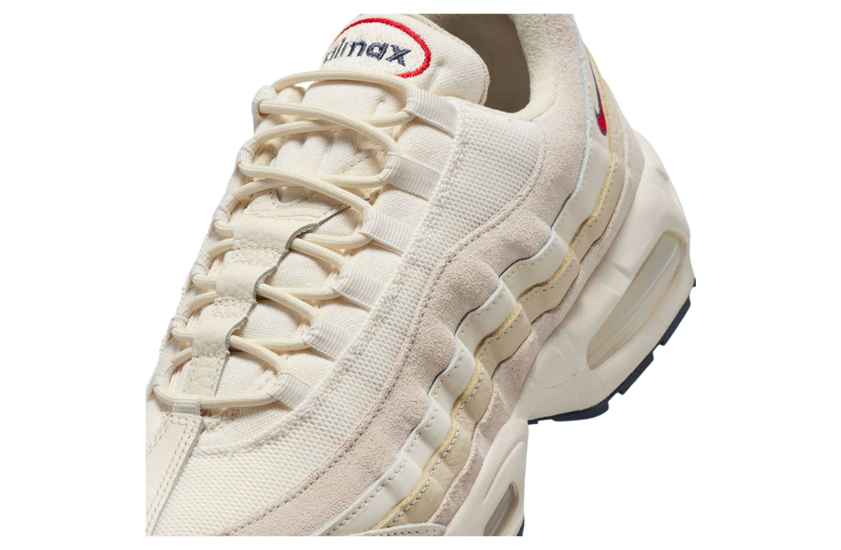 Nike Air Max 95 OG Pale Ivory / University Red - Image 7