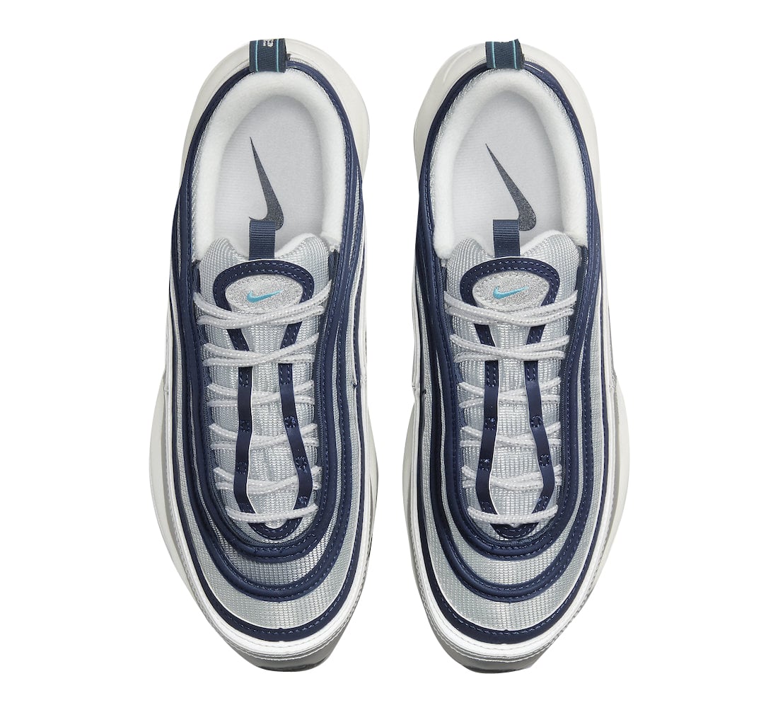 Nike Air Max 97 Metallic Silver Chlorine Blue - Image 5