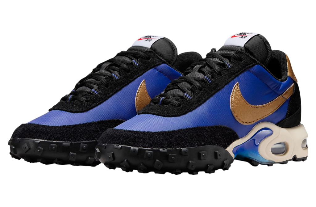 Nike Air Max Waffle Hyper Blue / Metallic Gold - Image 2