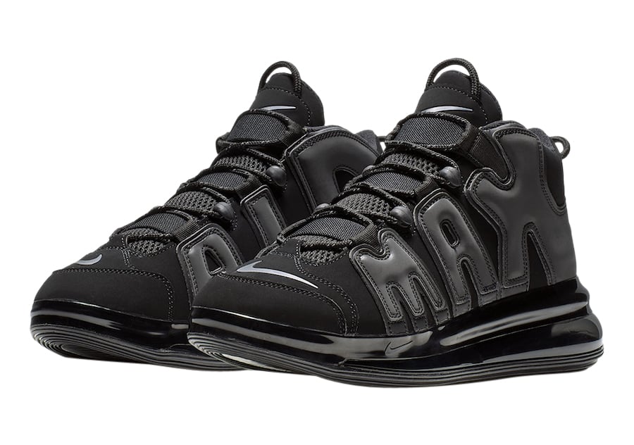 Nike Air More Uptempo 720 Triple Black - Image 2