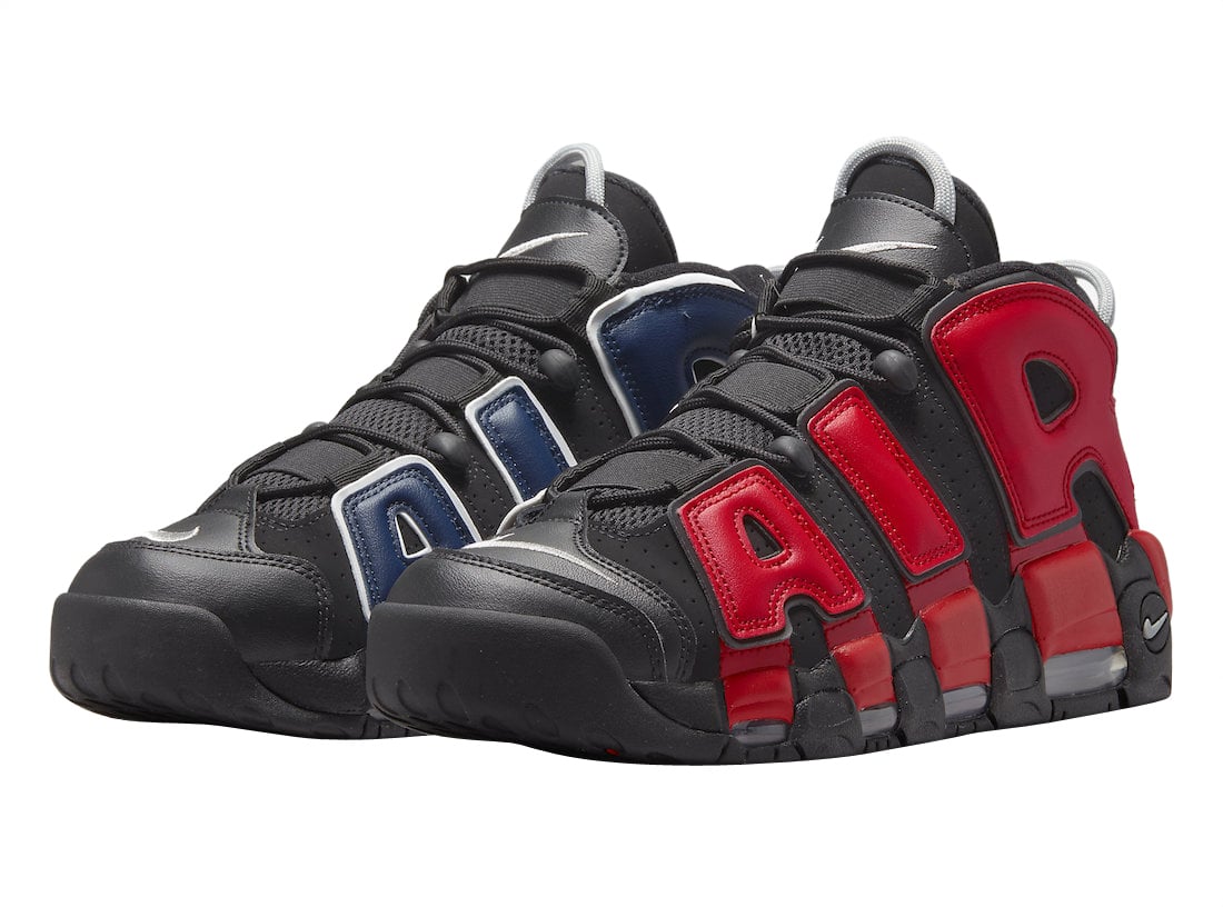 Nike Air More Uptempo Black Blue Red - Image 2