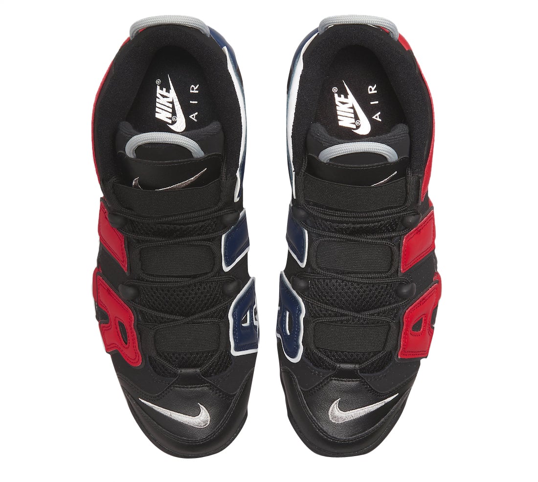 Nike Air More Uptempo Black Blue Red - Image 4
