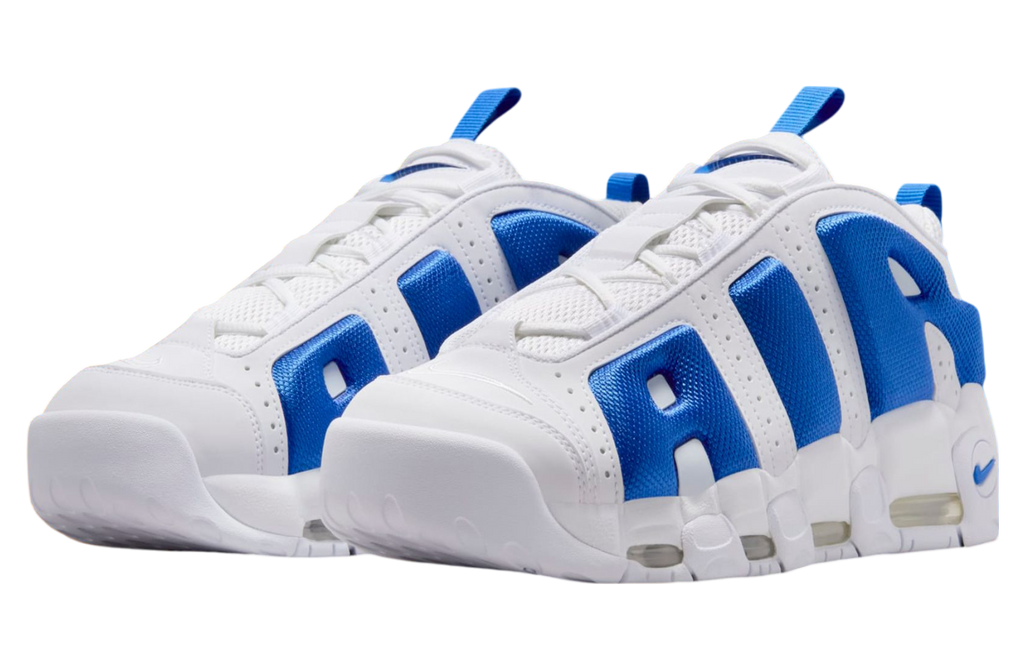 Nike Air More Uptempo Low White / Hyper Royal - Image 2
