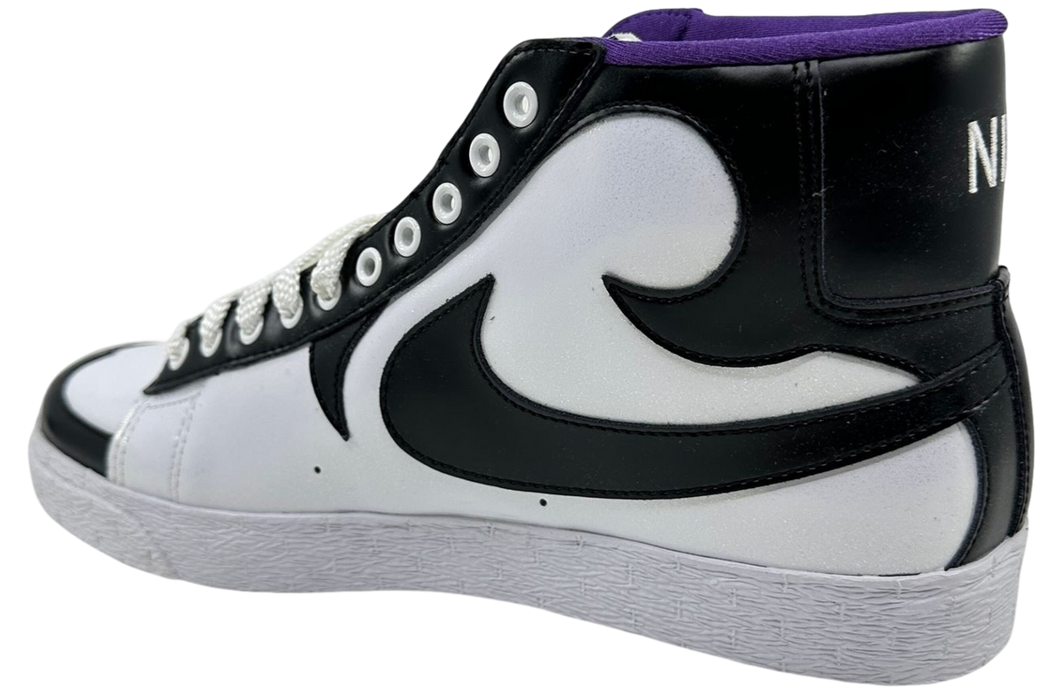 Nike Blazer High White / Black / Club Purple - Image 3