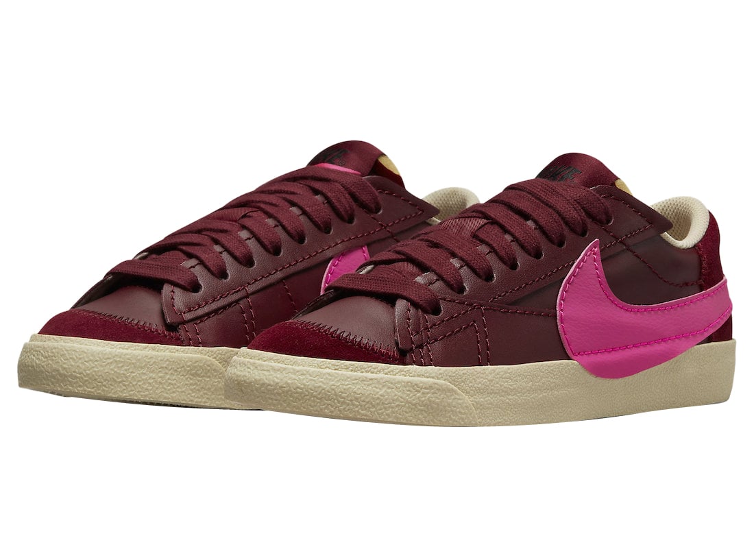Nike Blazer Low Jumbo Burgundy Hot Pink - Image 2