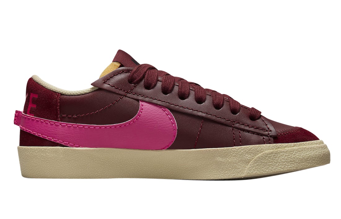 Nike Blazer Low Jumbo Burgundy Hot Pink - Image 3
