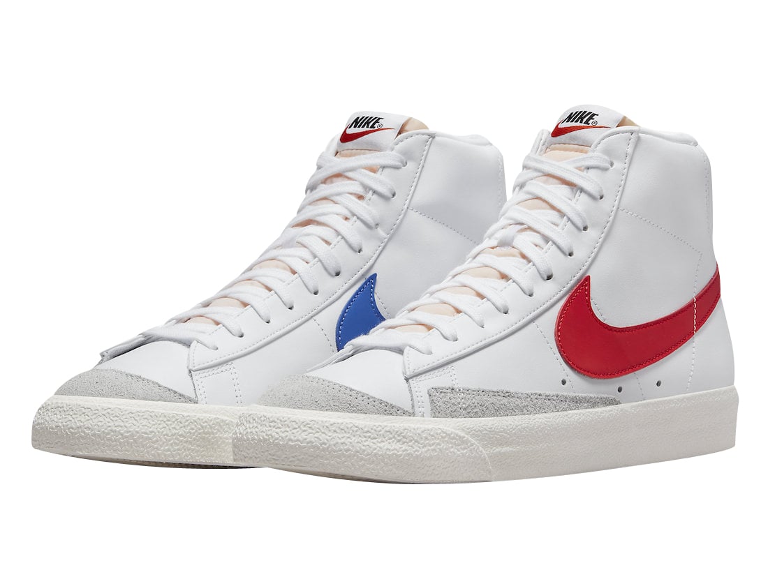 Nike Blazer Mid 77 White Red Blue - Image 2