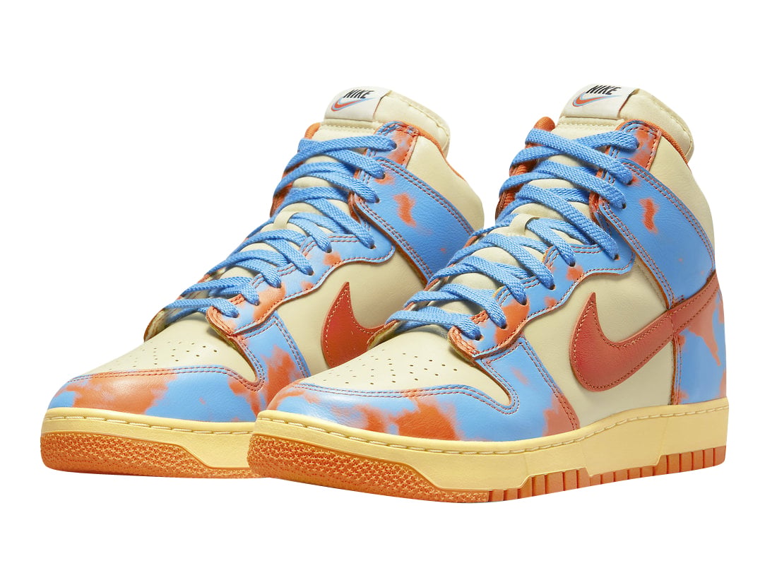 Nike Dunk High 1985 Orange Acid Wash - Image 2