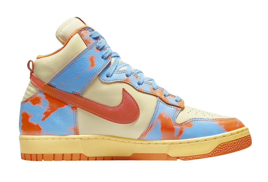 Nike Dunk High 1985 Orange Acid Wash - Image 3