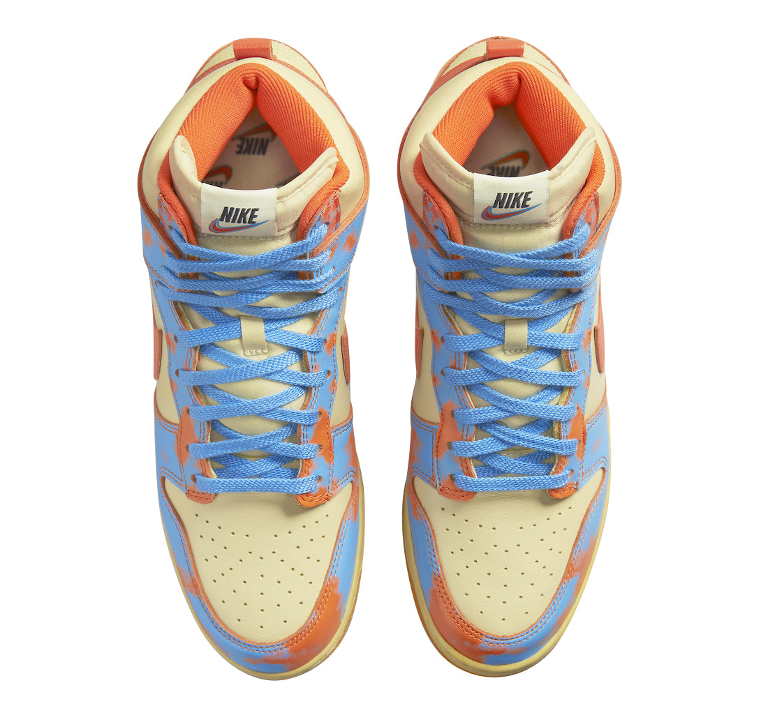 Nike Dunk High 1985 Orange Acid Wash - Image 4