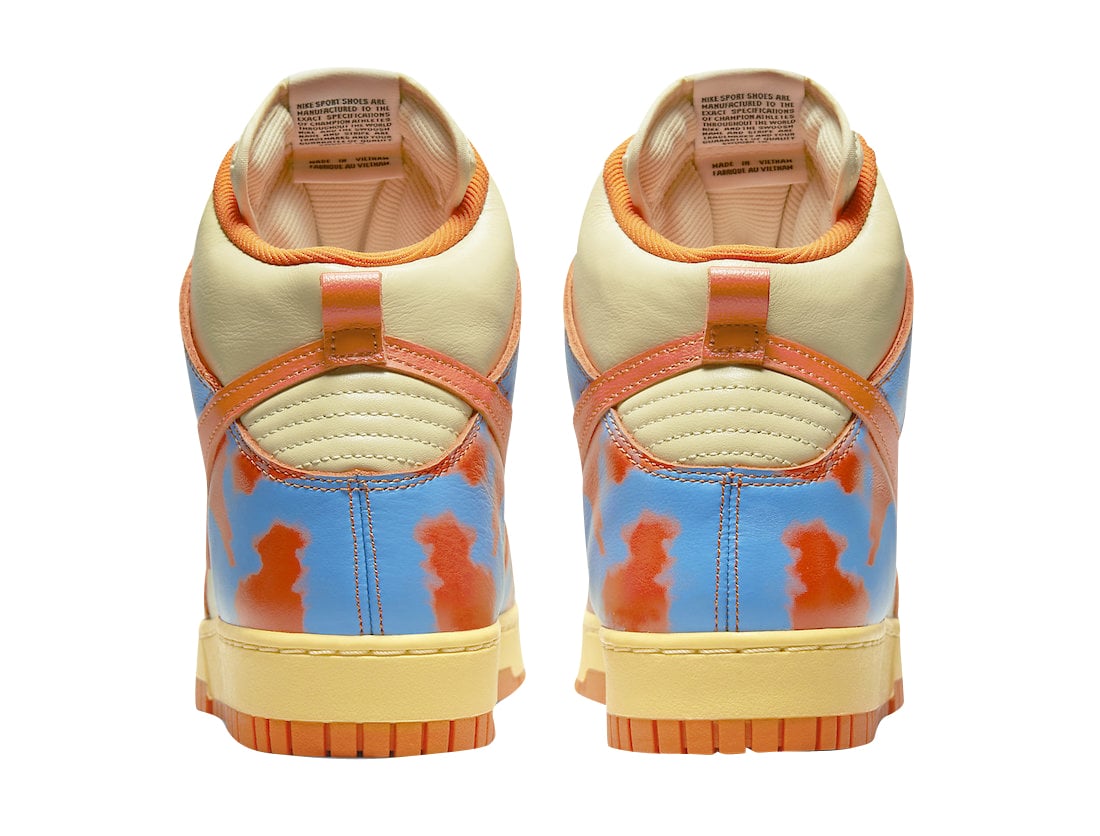 Nike Dunk High 1985 Orange Acid Wash - Image 5
