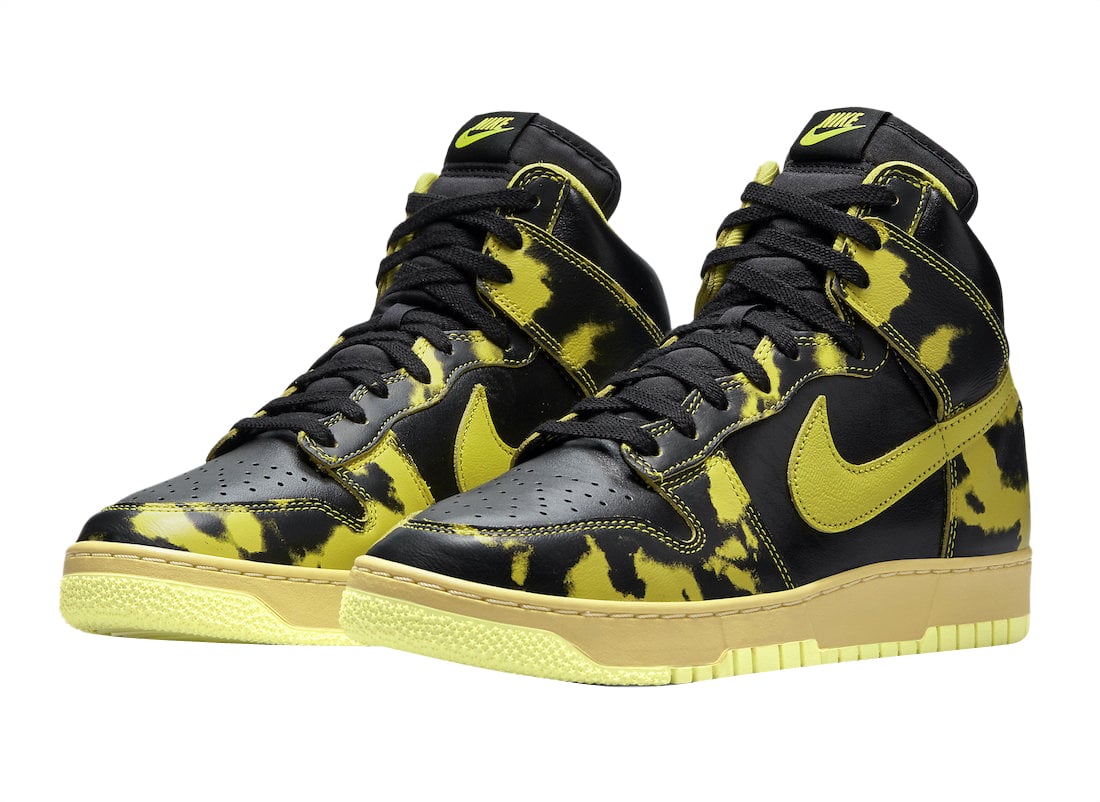 Nike Dunk High 1985 Yellow Acid Wash - Image 2