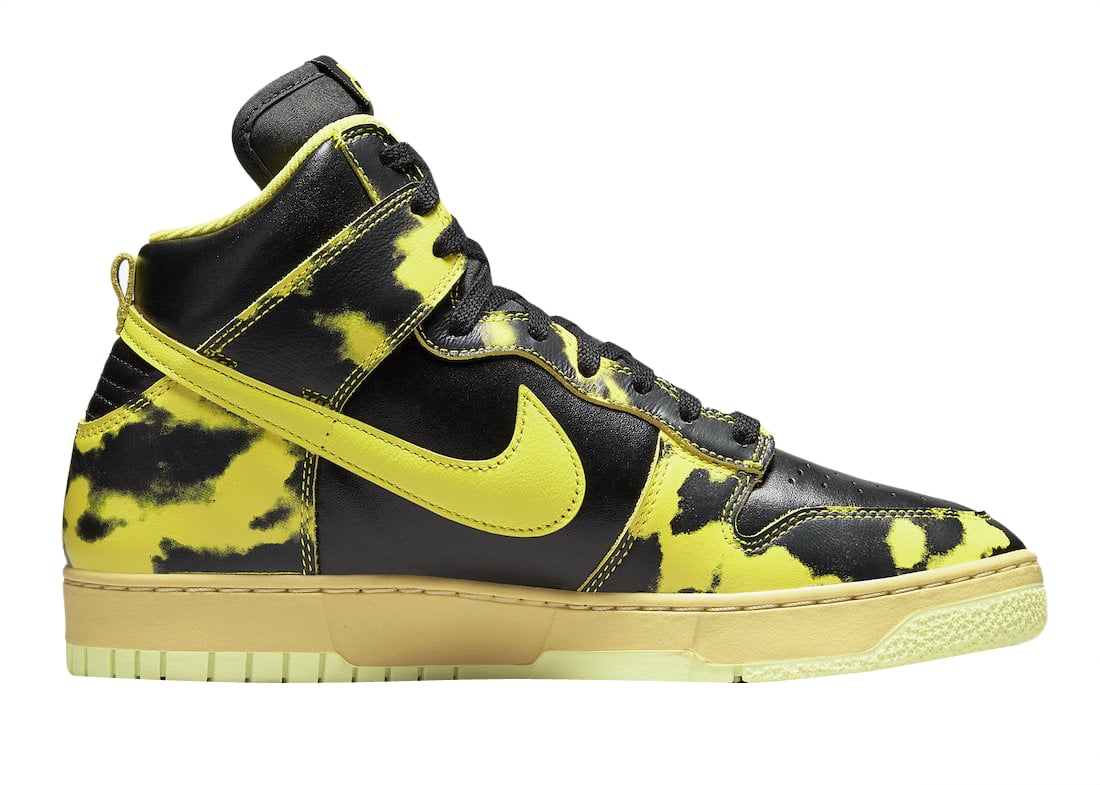 Nike Dunk High 1985 Yellow Acid Wash - Image 3