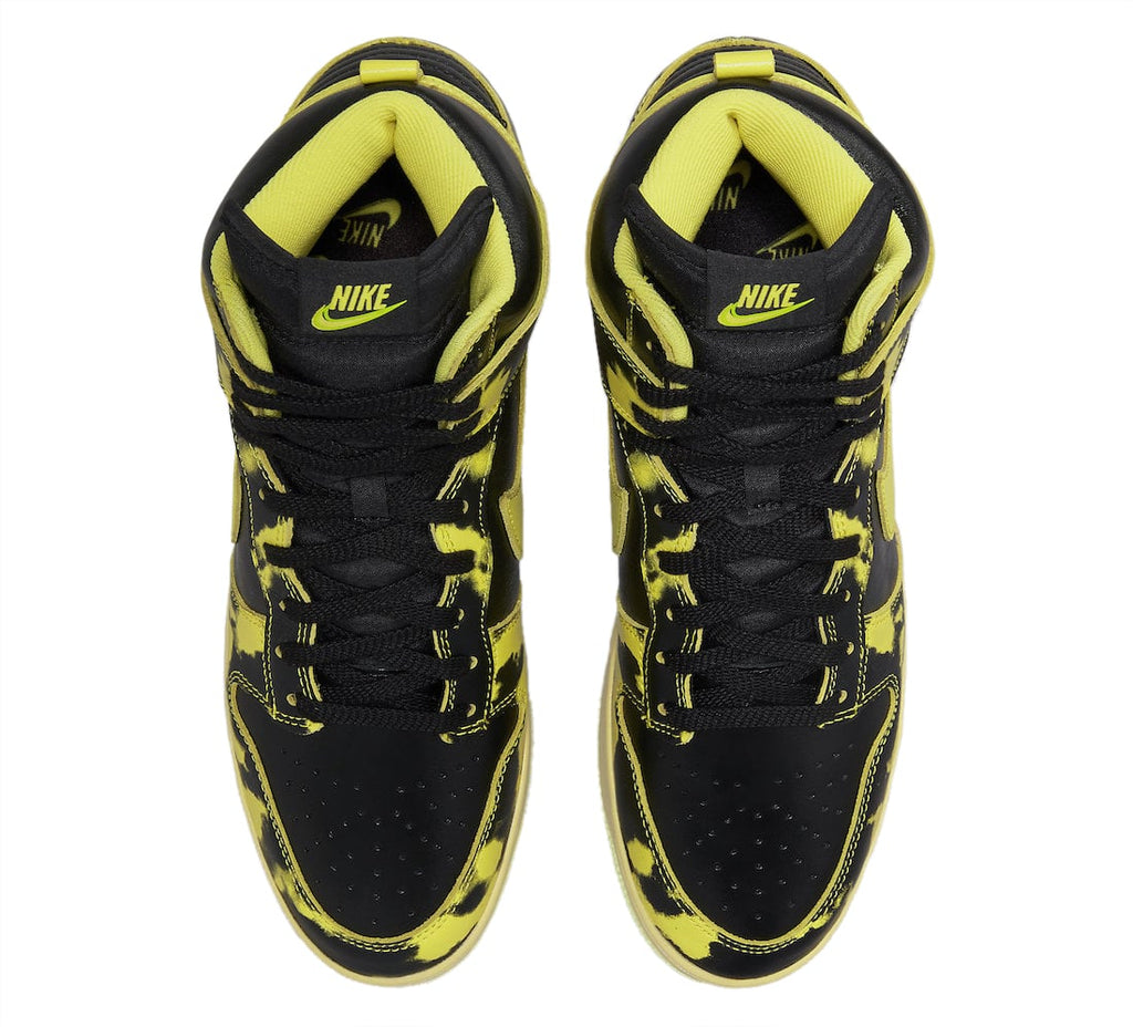 Nike Dunk High 1985 Yellow Acid Wash - Image 4
