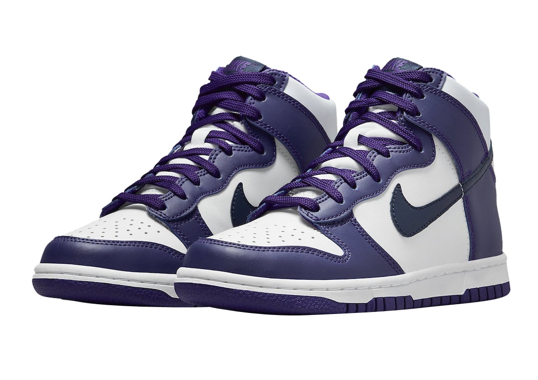 Nike Dunk High GS Purple Navy - Image 2