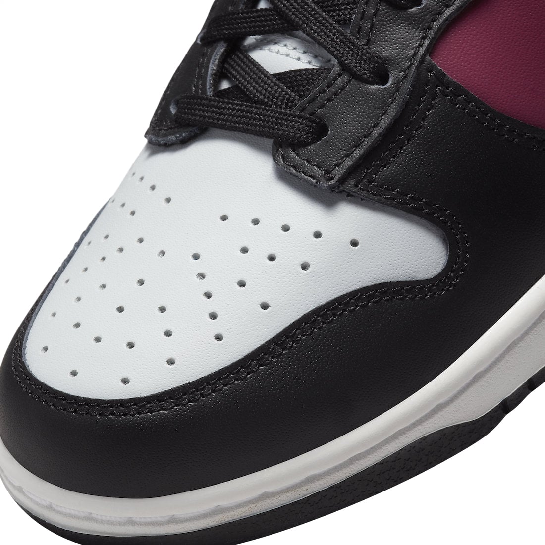 Nike Dunk High White Black Maroon - Image 7