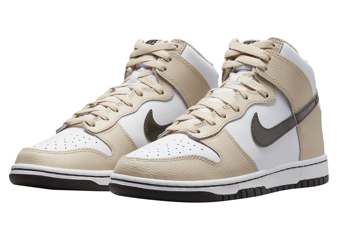 Nike Dunk High White Tan Brown - Image 2