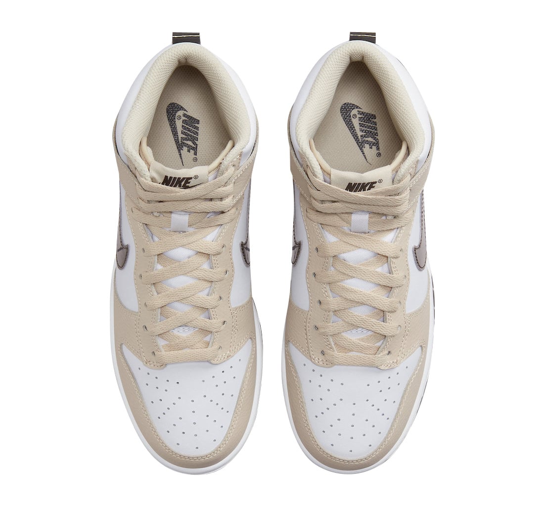 Nike Dunk High White Tan Brown - Image 4