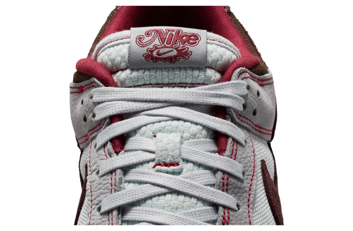Nike Dunk Low Canvas Wolf Grey / Team Red - Image 3