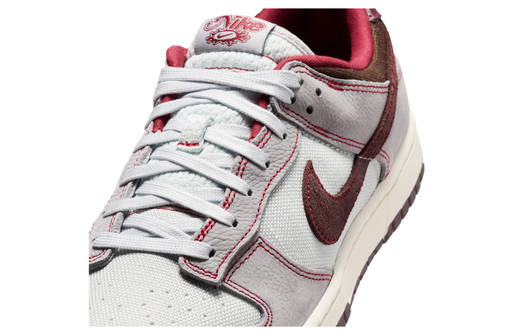 Nike Dunk Low Canvas Wolf Grey / Team Red - Image 9