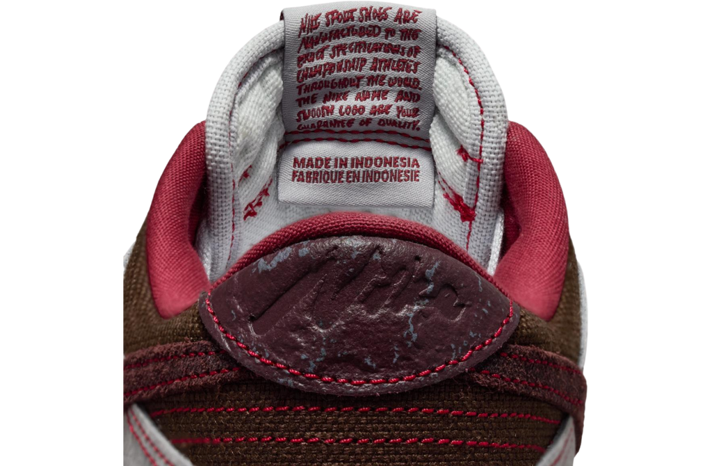 Nike Dunk Low Canvas Wolf Grey / Team Red - Image 11
