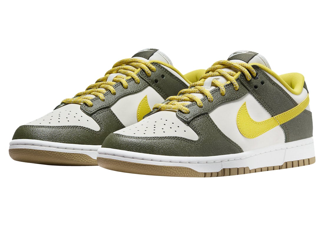 Nike Dunk Low Cargo Khaki Vivid Sulfur - Image 2