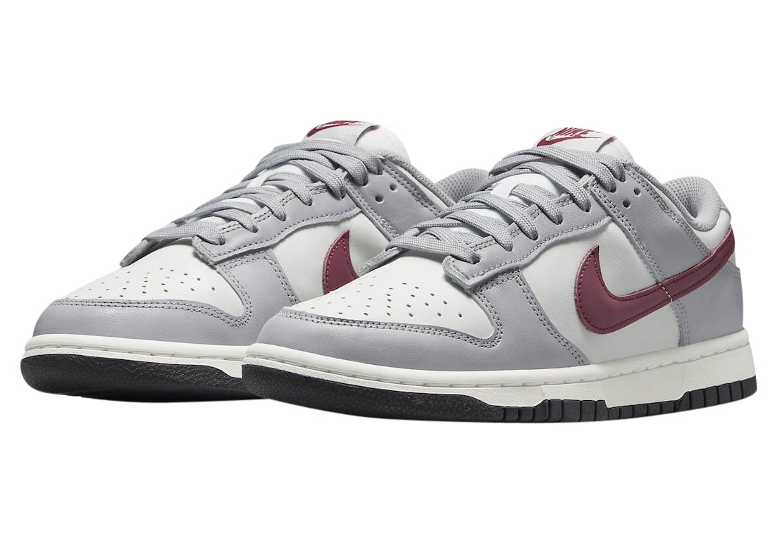 Nike Dunk Low Grey Team Red - Image 2