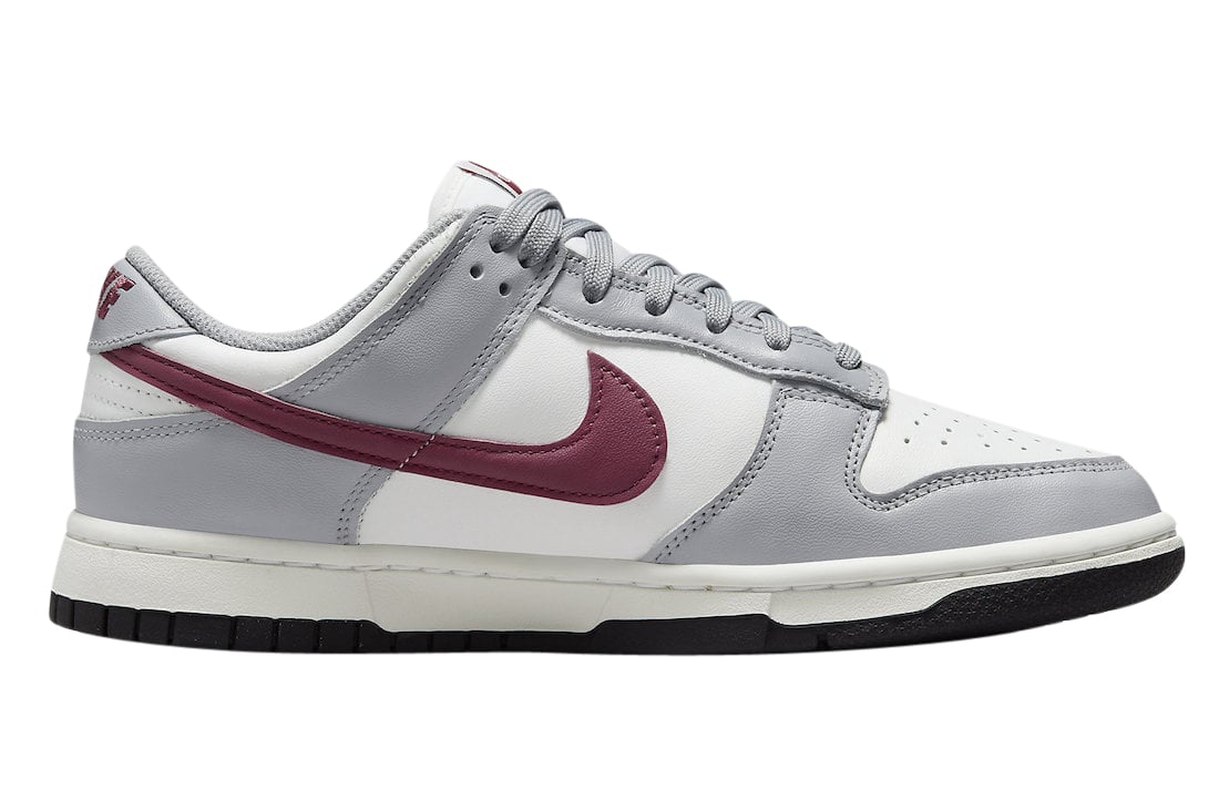 Nike Dunk Low Grey Team Red - Image 3