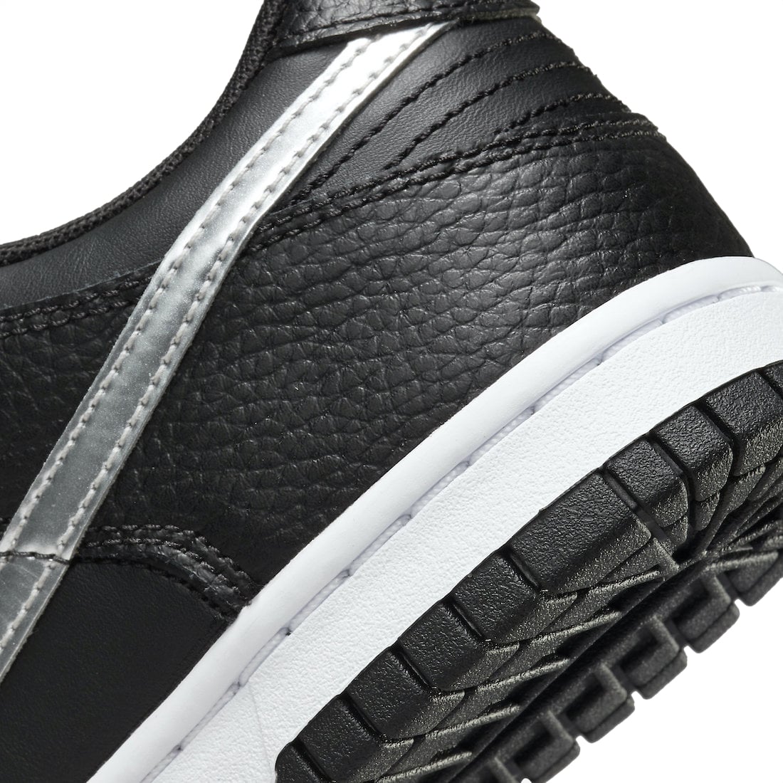 Nike Dunk Low GS Black Silver - Image 8