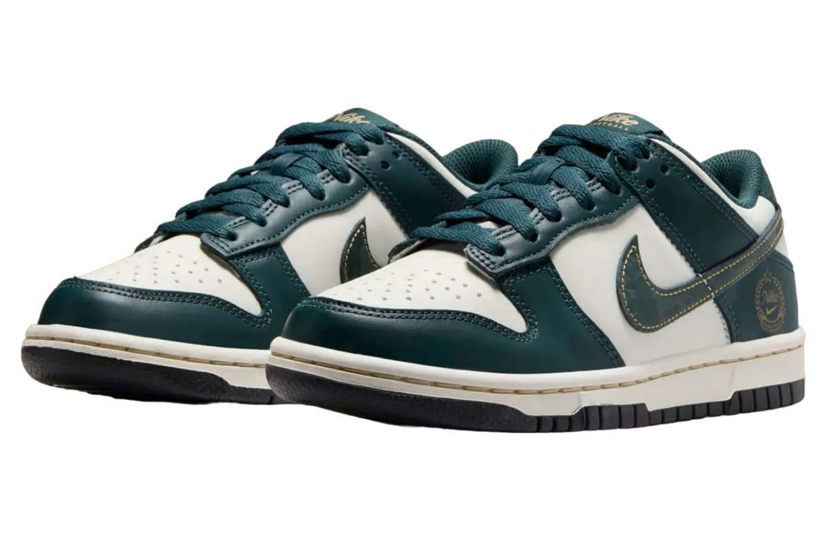 Nike Dunk Low GS Deep Jungle / Pale Ivory - Image 2