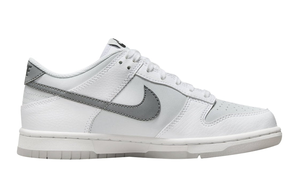 Nike Dunk Low GS Grey White Reflective Swoosh - Image 3