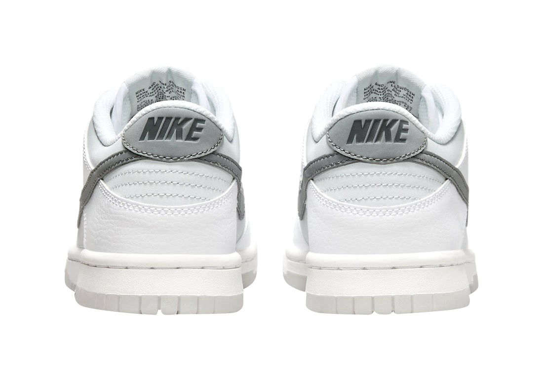 Nike Dunk Low GS Grey White Reflective Swoosh - Image 5