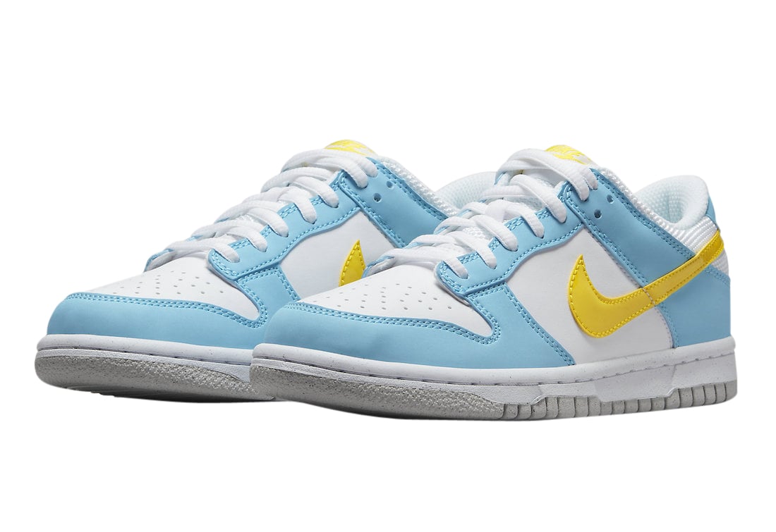 Nike Dunk Low GS Next Nature White Blue Yellow - Image 2