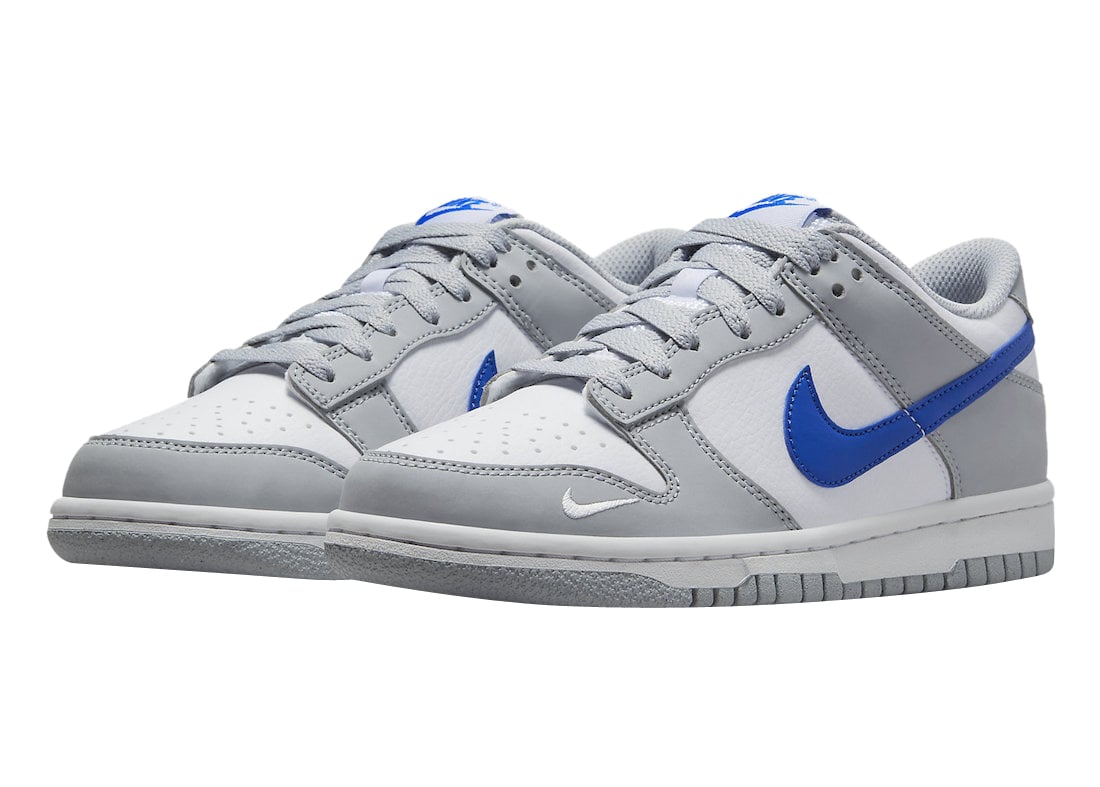 Nike Dunk Low GS White Grey Royal - Image 2