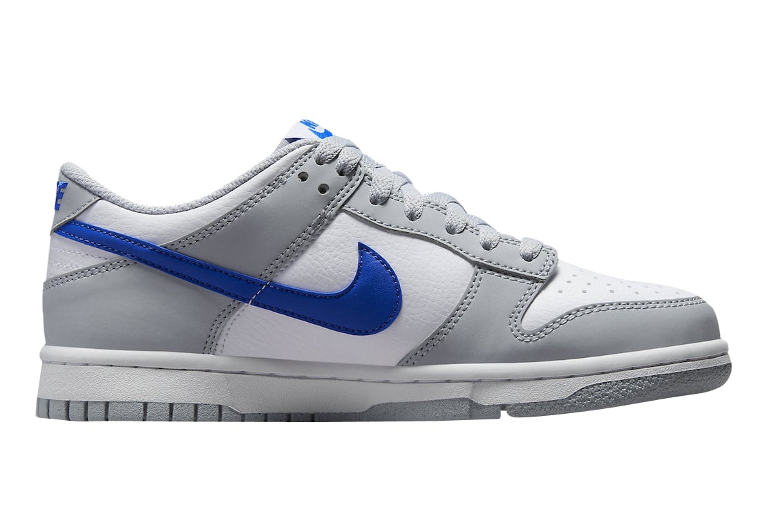 Nike Dunk Low GS White Grey Royal - Image 3