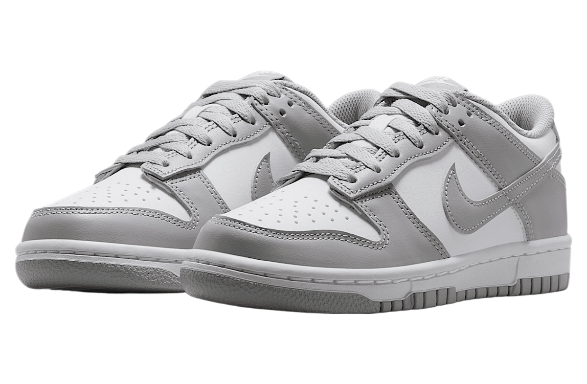 Nike Dunk Low GS White / Light Smoke Grey - Image 5