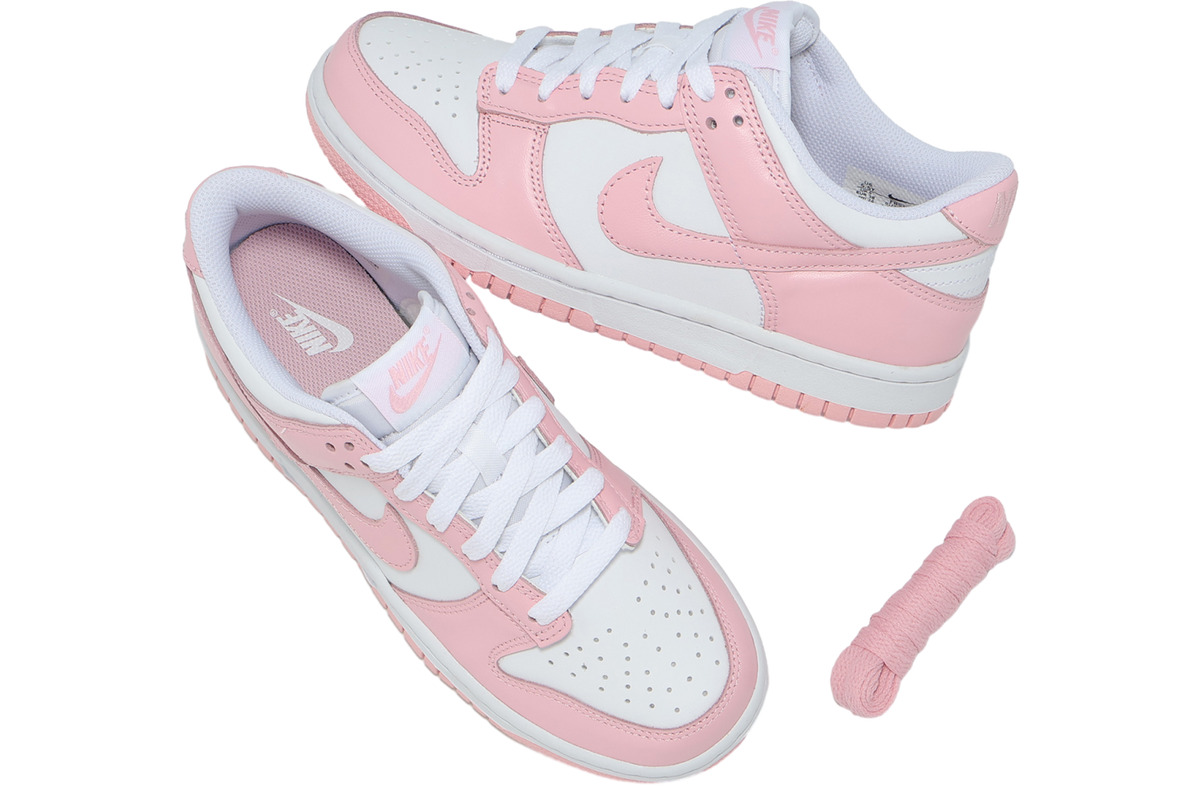 Nike Dunk Low GS White / Med Soft Pink - Image 6